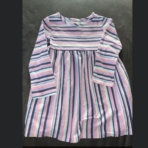 Purple stripped dress with pockets